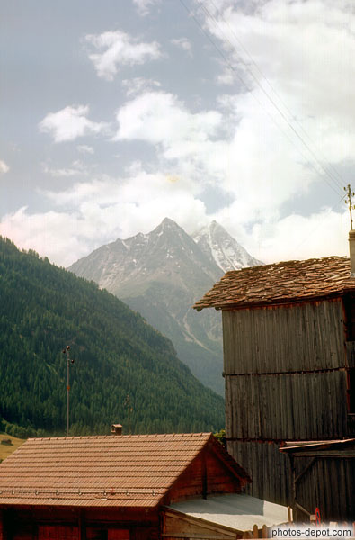photo de maisons de bois Ayer Val Anniviers