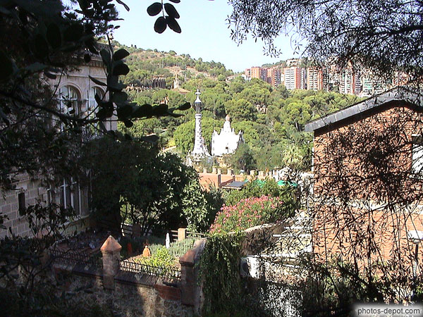 photo de vue générale Parc Güell (Gaudi)