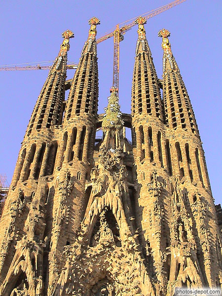 photo de facade de la Sagrada Familia (Antonio Gaudi)