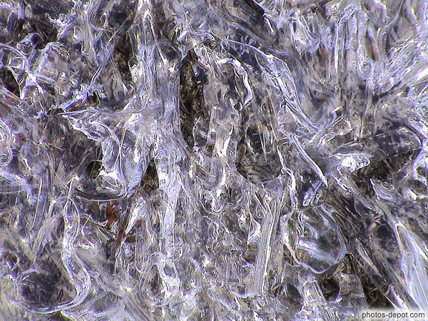 photo de formes dans la glace