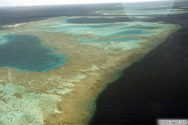 photo de vue aérienne de la barrière de corail