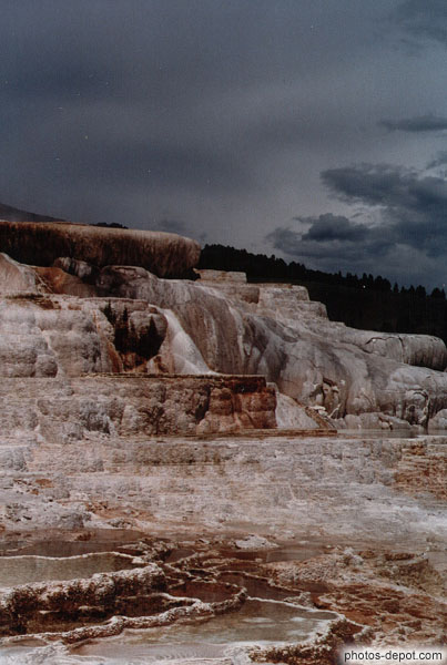 photo de basins mammoth hot springs