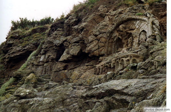 photo de rochers sculptés de Rotheneuf