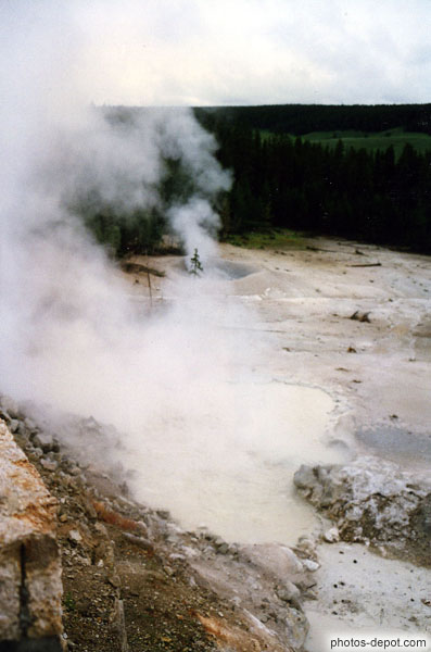 photo de fumerolle des geysers