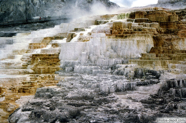 photo de Minerva Terrace de Mammoth Hot Springs forme des bassins en escaliers
