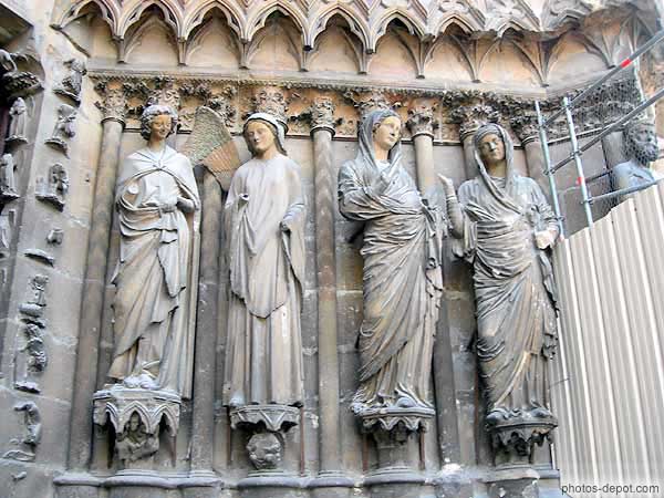 photo de portique entrée cathédrale