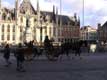 Calèche poste & administration provinciale neogothiques grand place / Belgique, Bruges