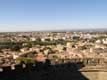 Carcassonne ville neuve vue des remparts du chateau / France, Languedoc Roussillon, Carcassonne, Chateau comtal