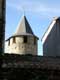 Tour semi-circulaie derrière le toit / France, Languedoc Roussillon, Carcassonne