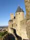 Remparts, Tours et descente Ã  la porte d'Aude / France, Languedoc Roussillon, Carcassonne