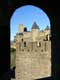 Vue sur le chateau Comtal depuis tour ouest / France, Languedoc Roussillon, Carcassonne