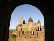 Les tours du château comtal / France, Languedoc Roussillon, Carcassonne