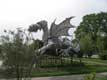 Dragon en aluminium / France, Paris, Menagerie du jardin des plantes