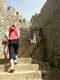 Escalier montant au donjon primitif / France, Languedoc Roussillon, Perpertuse