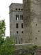 Tour défensive et clocher à trois étages. fenêtres lombardes et occuli / Espagne, Sant Pere de Rodes