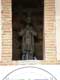 Niche abritant statue de St Hippolyte dans le clocher / France, Languedoc Roussillon, St Hippolyte