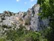 Vertigineuse falaise abritant l'Ermitage St Antoine / France, Languedoc Roussillon, Gorges de Galamus