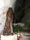 Statue de Saint Antoine le grand et son cochon portant clochette / France, Languedoc Roussillon, Gorges de Galamus