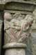 Copie en résine d'un des 2 chapiteaux de marbre rose du portail, qui ont été volés / France, Languedoc Roussillon, Prieure de Serrabone