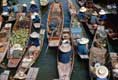 Marché flottant de Damnoen Saduak barques marchands