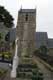 Cimetière et clocher de l'église paroissiale St Pierre / France, Normandie, Mont St Michel