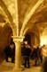 Pilier central, salle des chevaliers porte le cloitre et salle de travail / France, Normandie, Mont St Michel, cloitre