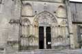 Portail sculpté de la cathédrale / France, Aquitaine, St Emilion