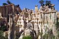 Formes éphémères sculptées par les pluies dans les roches friables / France, Languedoc Roussillon, Ille sur Tet