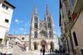Facade et flèches de la Cathédrale porte santa Maria / Espagne, Castille, Burgos, Cathedrale