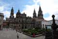 Jardins devant la cathédrale / Espagne, Galice, Santiago de Compostela
