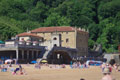 ChÃ¢teau sur la plage / Espagne, Pays Basque, Zarrautz, plage