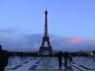La Tour Eiffel éclairée le soir vue du Trocadéro