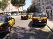 Taxis espagnols dans la rue / Espagne, Barcelone