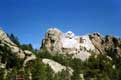 Washington, Jefferson, Roosevelt et Lincoln, présidents gravés dans la pierre du Mont Rushmore / USA, Dakota du Sud, Black Hills, Mont Rushmore